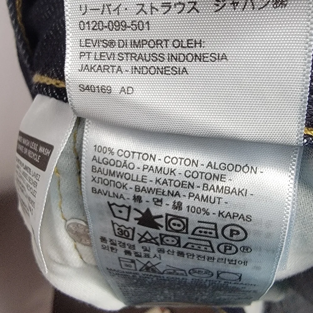 Men's Big & Tall Levi's 559 Blue Denim‎ Jeans SIZE 40X36. #849